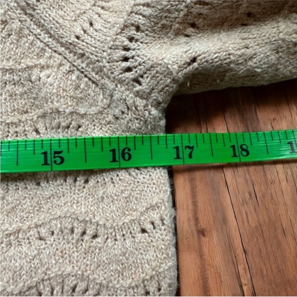 JOIE Beige / Cream / Tan Knit Sweater - Size Medium - 3/4 Sleeves - Picture 7 of 12